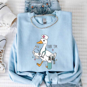 Tube ’Em Nurse Goose Nurse Top Comfort Colors Tee 2