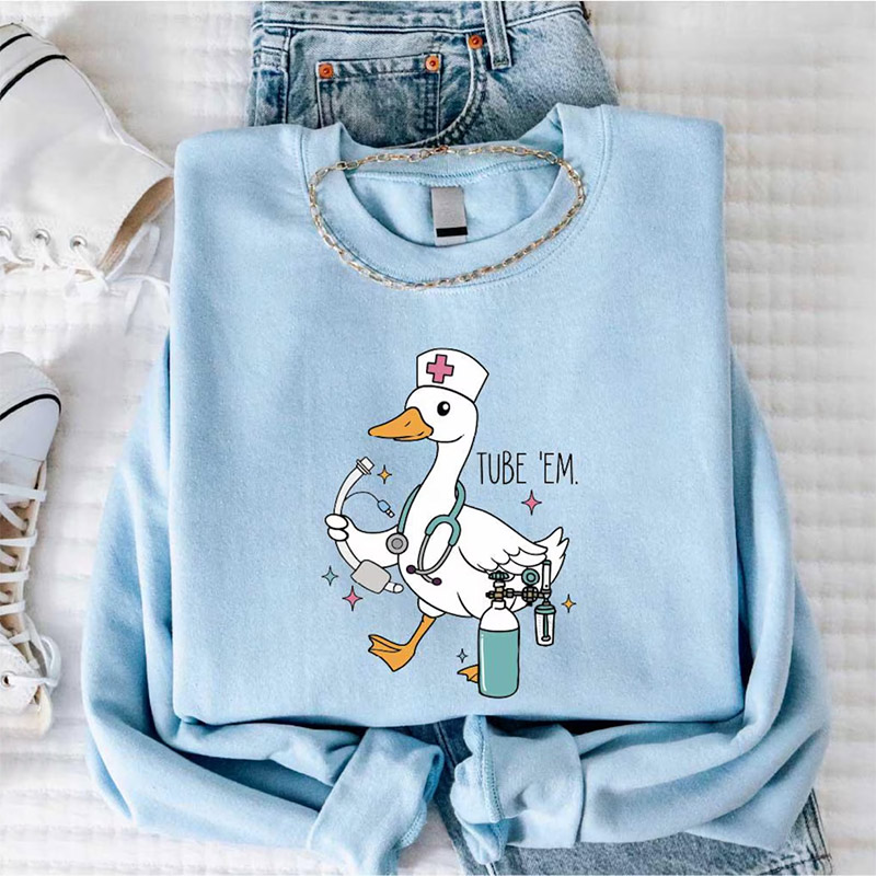 Tube 'Em Nurse Goose Nurse Top Comfort Colors Tee Tube 'Em Nurse Goose Nurse Top Comfort Colors Tee