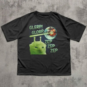 Glerp Glorp Funny Alien Cat Meme Tee 2 PersonalizedShirts.net
