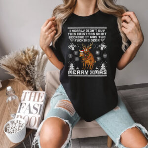 Funny Christmas Two Fucking Deer Ugly Christmas Tee PersonalizedShirts.net