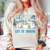 Coquette Snowman Christmas, Let It Snow Comfort Colors Tee