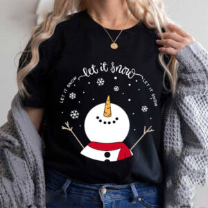 Let It Snow Snowman Mental Health Teacher Christmas Shirt