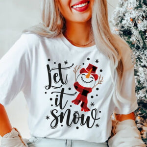 Let It Snow, Snowman Xmas T-shirt