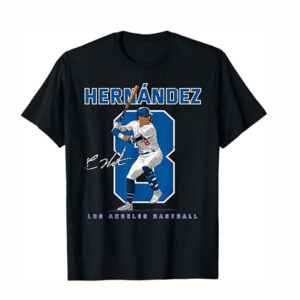 Number and Portrait Kike Hernandez Los Angeles MLBPA Shirt 2 PersonalizedShirts.net