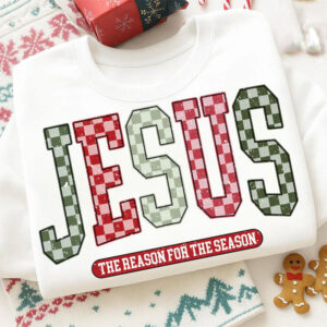 Jesus The Reason For The Season, Faith Christmas Tree Shirt 2 PersonalizedShirts.net