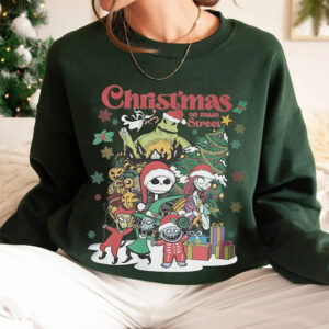 Christmas On Main Street Jack Skellington Xmas Comfort Colors Tee