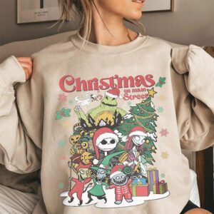 Christmas On Main Street Jack Skellington Xmas Comfort Colors Tee