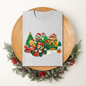 Mario Kart Christmas, Mario Racing Funny Xmas Comfort Colors Tee