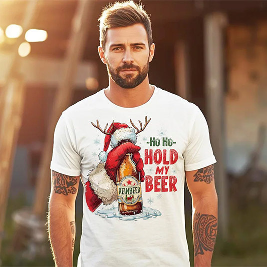 Ho Ho Hold My Beer Funny Christmas Shirt Ho Ho Hold My Beer Funny Christmas Shirt