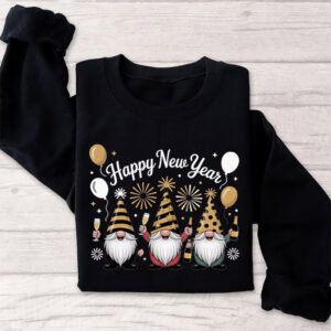 Happy New Year Funny Gnome Champagne Shirt