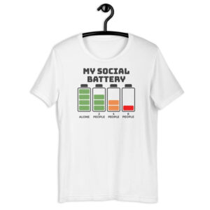 Funny Introvert My Social Battery Tee