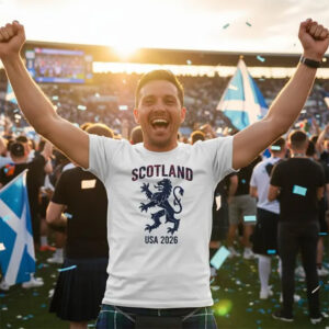 Scotland World Cup USA 2026 Tartan Army Football Tee