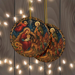 Christian Jesus Art Orthodox Christmas Ornament 1 PersonalizedShirts.net