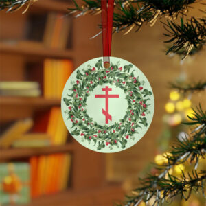 Orthodox Cross Christmas Wreath Ornament
