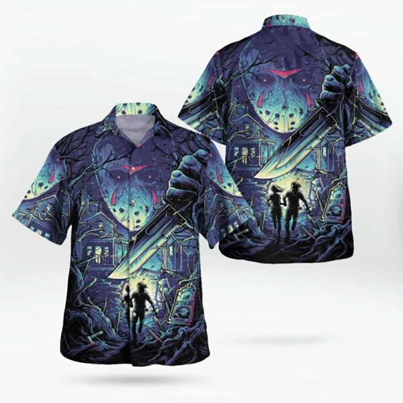 Jason Voorhees Is Watching You Friday The 13th Hawaiian Shirt Jason Voorhees Is Watching You Friday The 13th Hawaiian Shirt