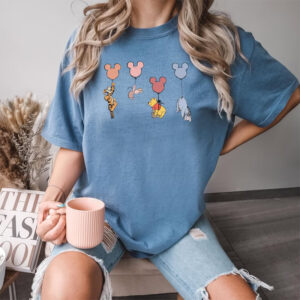 Funny Disney Characters With Mickey Ears Comfort Colors Shirt