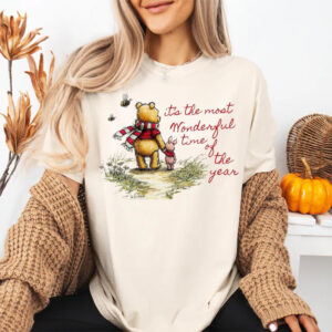 Most Wonderful Time Pooh And Piglet Comfort Colors Shirt 3