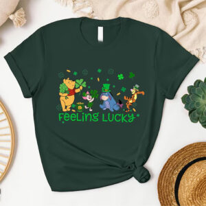 Winnie The Pooh Disney St Patrick’s Day Feeling Lucky Comfort Colors Tee