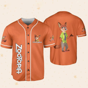 Personalized Disney Zootopia Nick Wilde Baseball Jersey