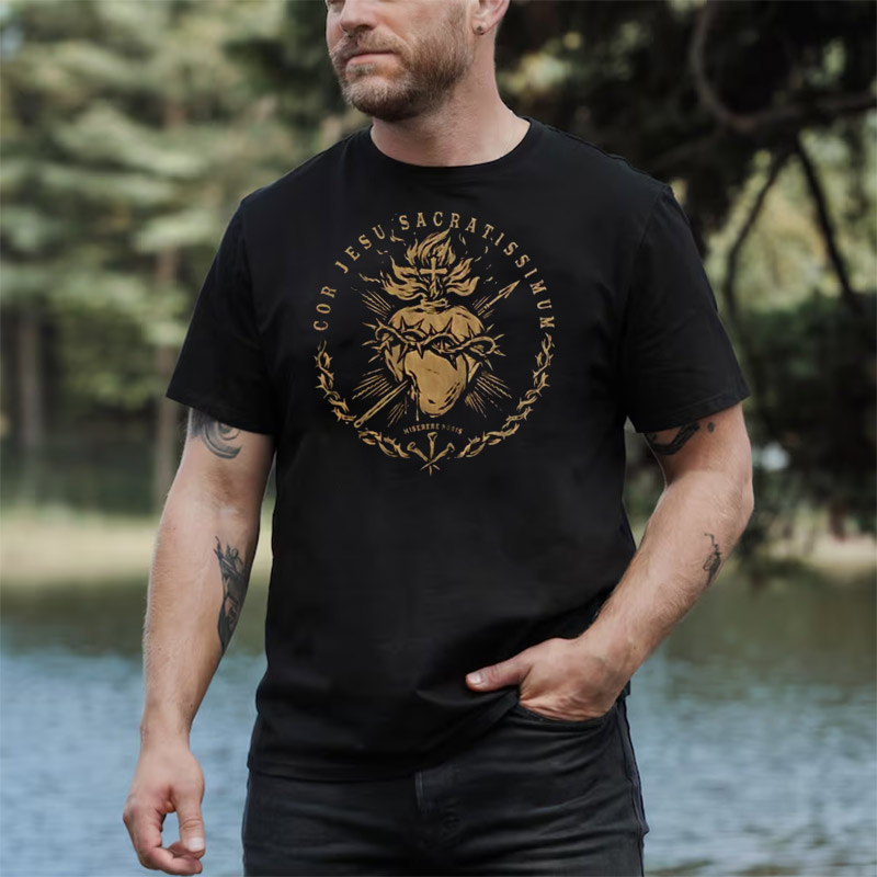 Cor Jesu Sacratissimum, Heart Of Jesus Tee Cor Jesu Sacratissimum, Heart Of Jesus Tee
