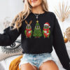 Green Parrot Christmas Santa Shirt
