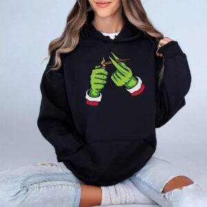 Grinch Hands Smoking Merry Christmas Shirt