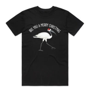 Merry Christmas White Ibis Funny Xmas Tee