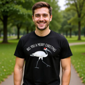 Merry Christmas White Ibis Funny Xmas Tee