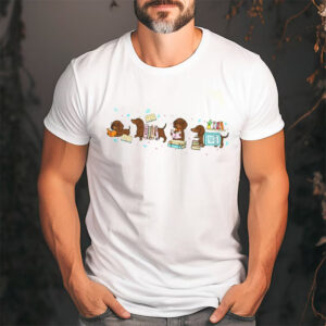Dachshund Book Lover, Reading Wiener Dog Tee