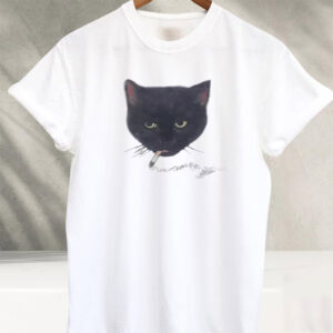 Black Cat Smoking, Thinking Cat Meme Tee