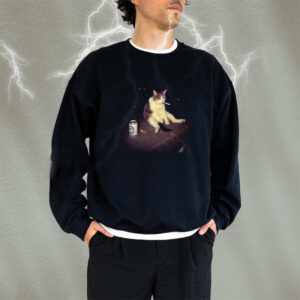 Funny Smoking Cat Meme Gen Z Joke Shirt