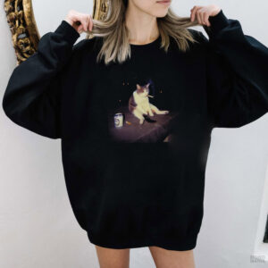 Funny Smoking Cat Meme Gen Z Joke Shirt 2