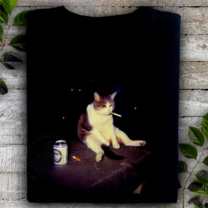 Funny Smoking Cat Meme Gen Z Joke Shirt 3