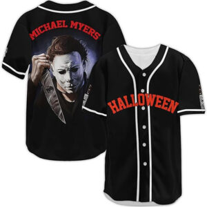 Halloween Horror Movie Jason Voorhees Baseball Jersey