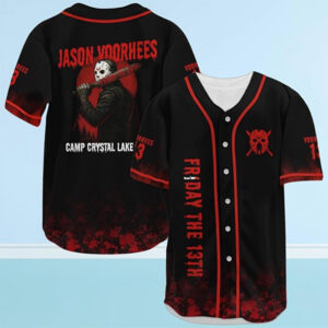 Jason Voorhees Friday The 13th Horror Halloween Baseball Jersey