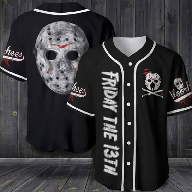 Voorhees Friday The 13Th Baseball Jersey Voorhees Friday The 13Th Baseball Jersey