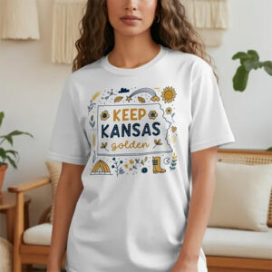 Keep Kansas Golden Sunflower State Football Shirt Keep Kansas Golden Sunflower State Football Shirt