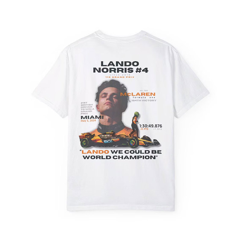 F1 Champions Lando Norris Quote 2-sided Shirt F1 Champions Lando Norris Quote 2-sided Shirt