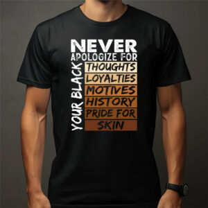 Never Apologize Black History Month Shirt
