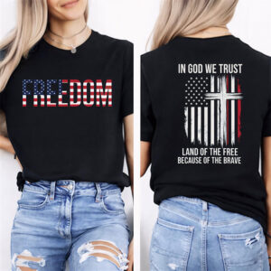 Freedom American Flag, Day Of Freedom 2 sided Shirt 2 PersonalizedShirts.net
