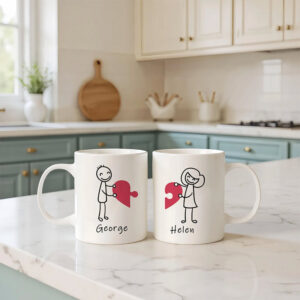Custom Her And His Valentine Couple Mug 3 PersonalizedShirts.net