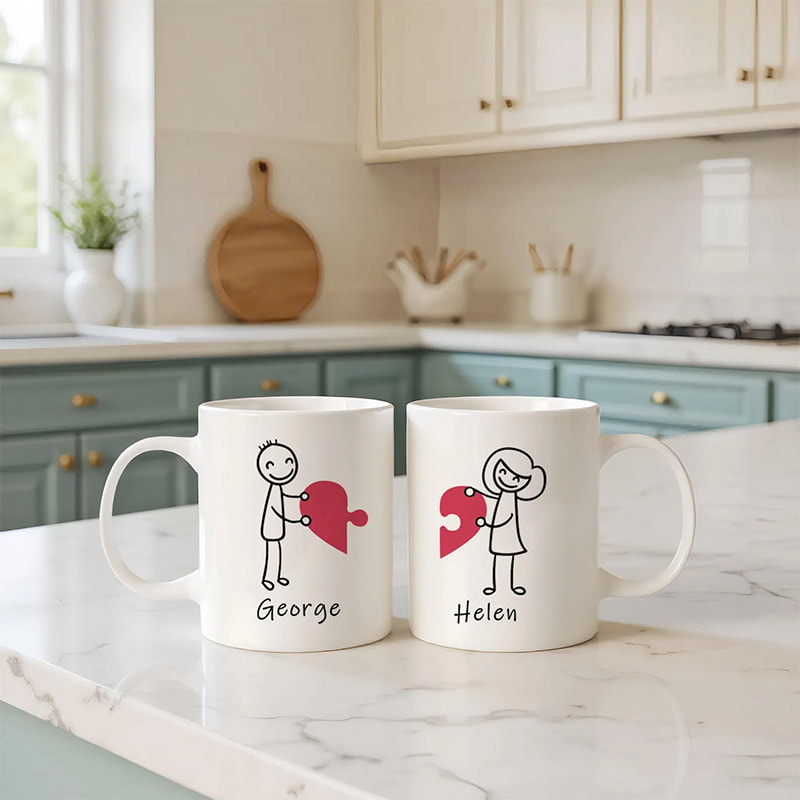 Custom Her And His Valentine Couple Mug Custom Her And His Valentine Couple Mug