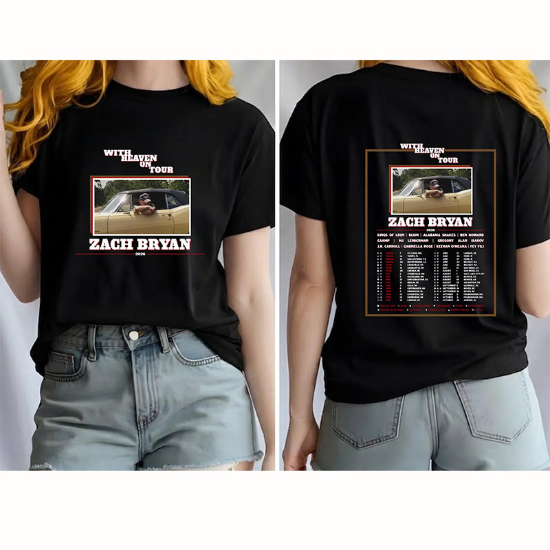 Zach Bryan Quittin Time Tour Setlist 2026 2-sided Shirt Zach Bryan Quittin Time Tour Setlist 2026 2-sided Shirt