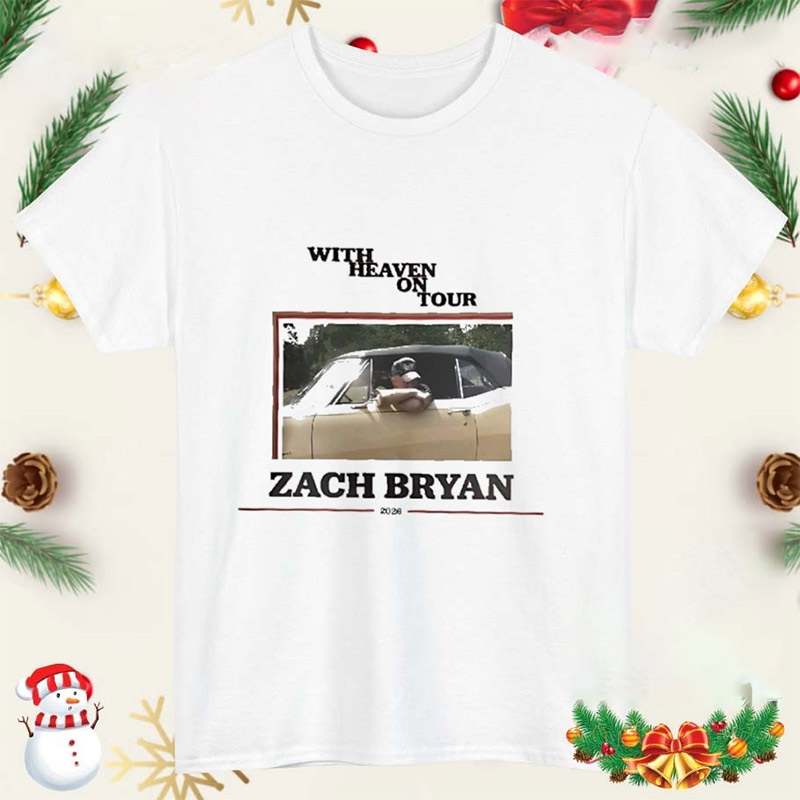 Zach Bryan With Heaven On Tour 2026 Shirt Zach Bryan With Heaven On Tour 2026 Shirt