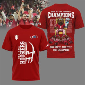 Big Ten Football Champions, Indiana Hoosiers NCAA 2-sided Shirt
