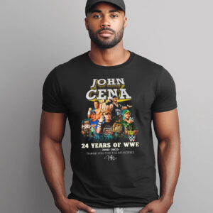 John Cena 24 Years Of WWE 2001-2025 Shirt
