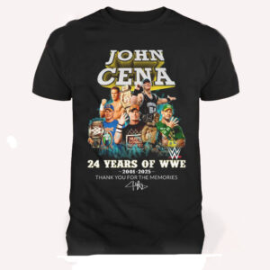 John Cena 24 Years Of WWE 2001 2025 Shirt 1