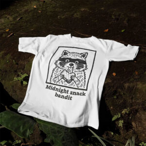 Midnight Snack Bandit Trash Raccoon Comfort Colors Tee 4