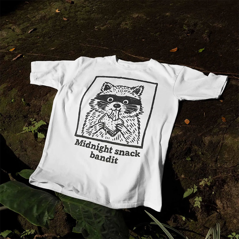 Midnight Snack Bandit Trash Raccoon Comfort Colors Tee Midnight Snack Bandit Trash Raccoon Comfort Colors Tee