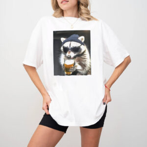 Raccoon Drinking Beer, Stupid Raccoon Meme Shirt Raccoon Drinking Beer, Stupid Raccoon Meme Shirt
